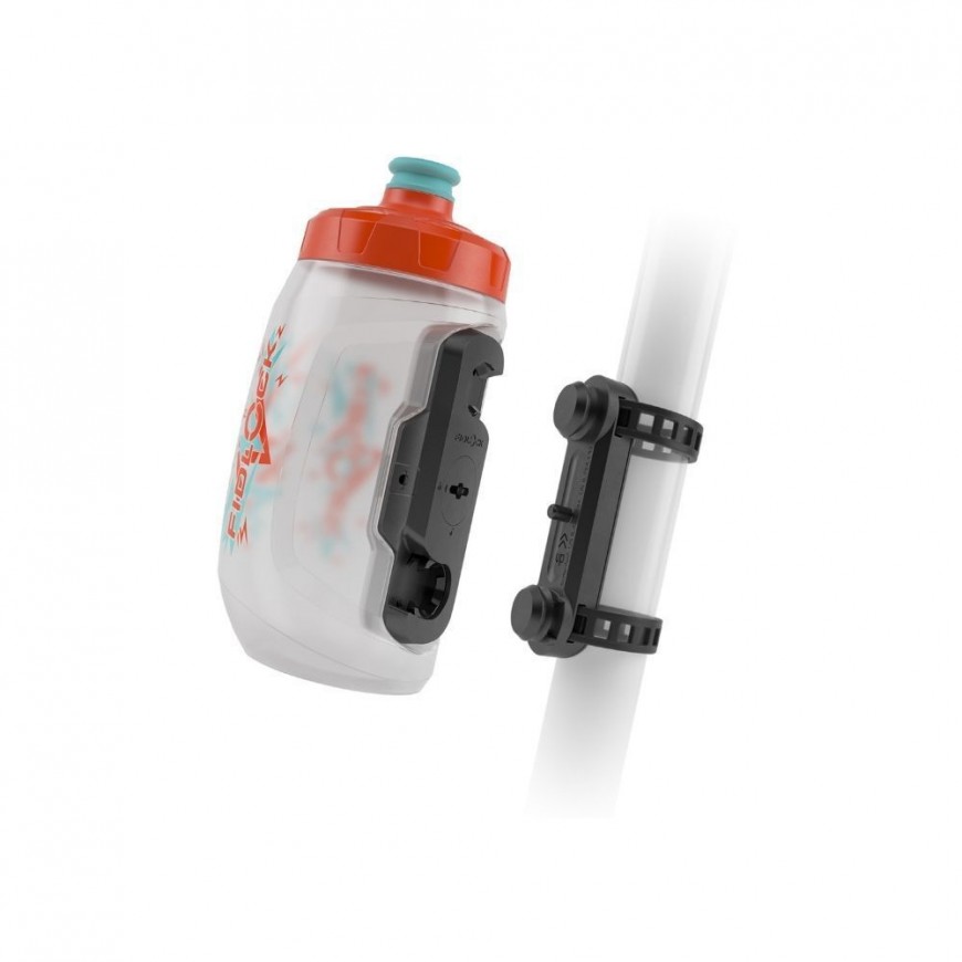 GERTUVĖ SU LAIKIKLIU IR ADAPTERIU FIDLOCK TWIST KIDS 450ML SKAIDRI