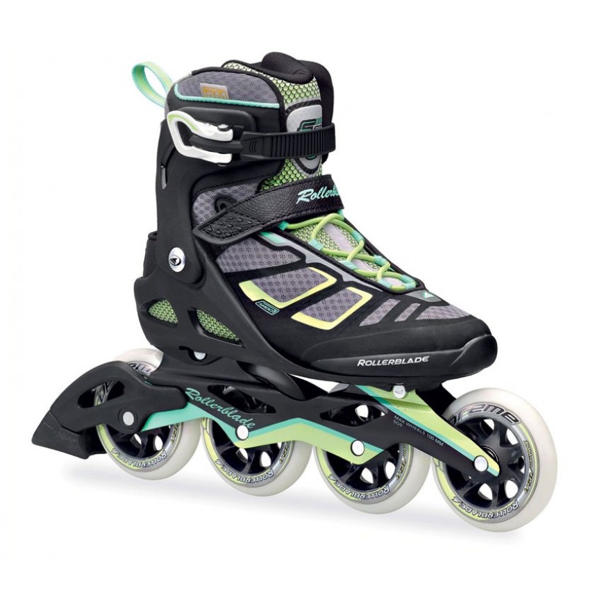 Riedučiai Rollerblade Macroblade 100 W Black/Light Green
