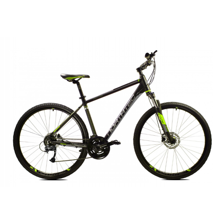 Hibridinis dviratis NORTHEC Caledon 28" 19" žalias