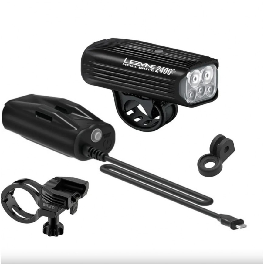 Lezyne Mega Drive 2400+ | Infiniti Light Power Pack+ Front Light Kit