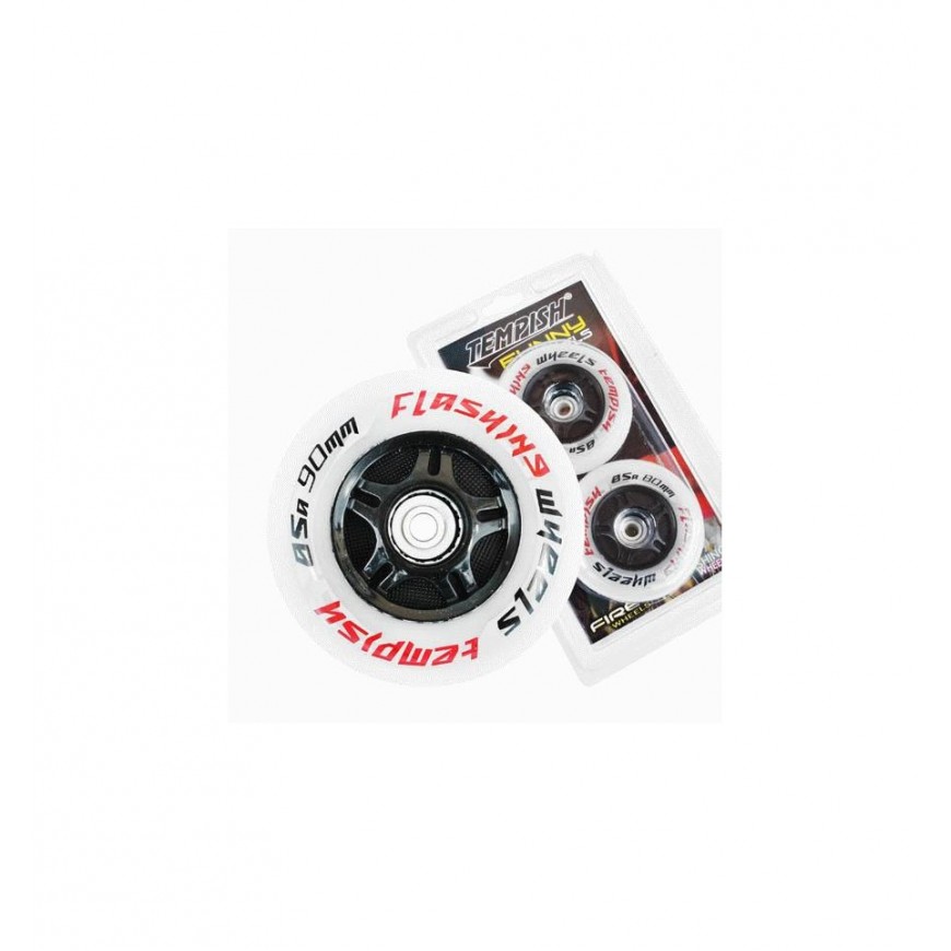 Šviečiantys riedučių ratukai Tempish FLASHING 90mm Šviečiantys riedučių ratukai Tempish FLASHING 90mm