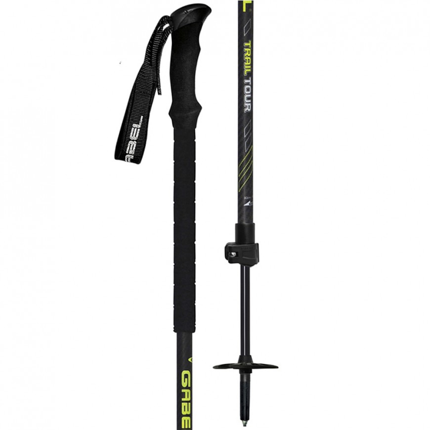 Kalnų slidinėjimo lazdos GABEL TRL Black/Yellow 100-155cm